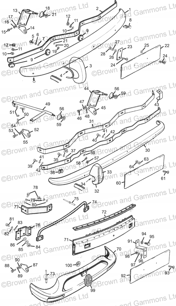 Image for Bumpers Front No Plates & fittings